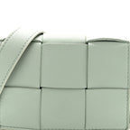Lambskin Maxi Intreccio Candy Cassette Crossbody Bag Sage