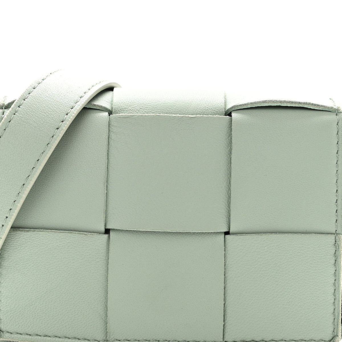 Lambskin Maxi Intreccio Candy Cassette Crossbody Bag Sage