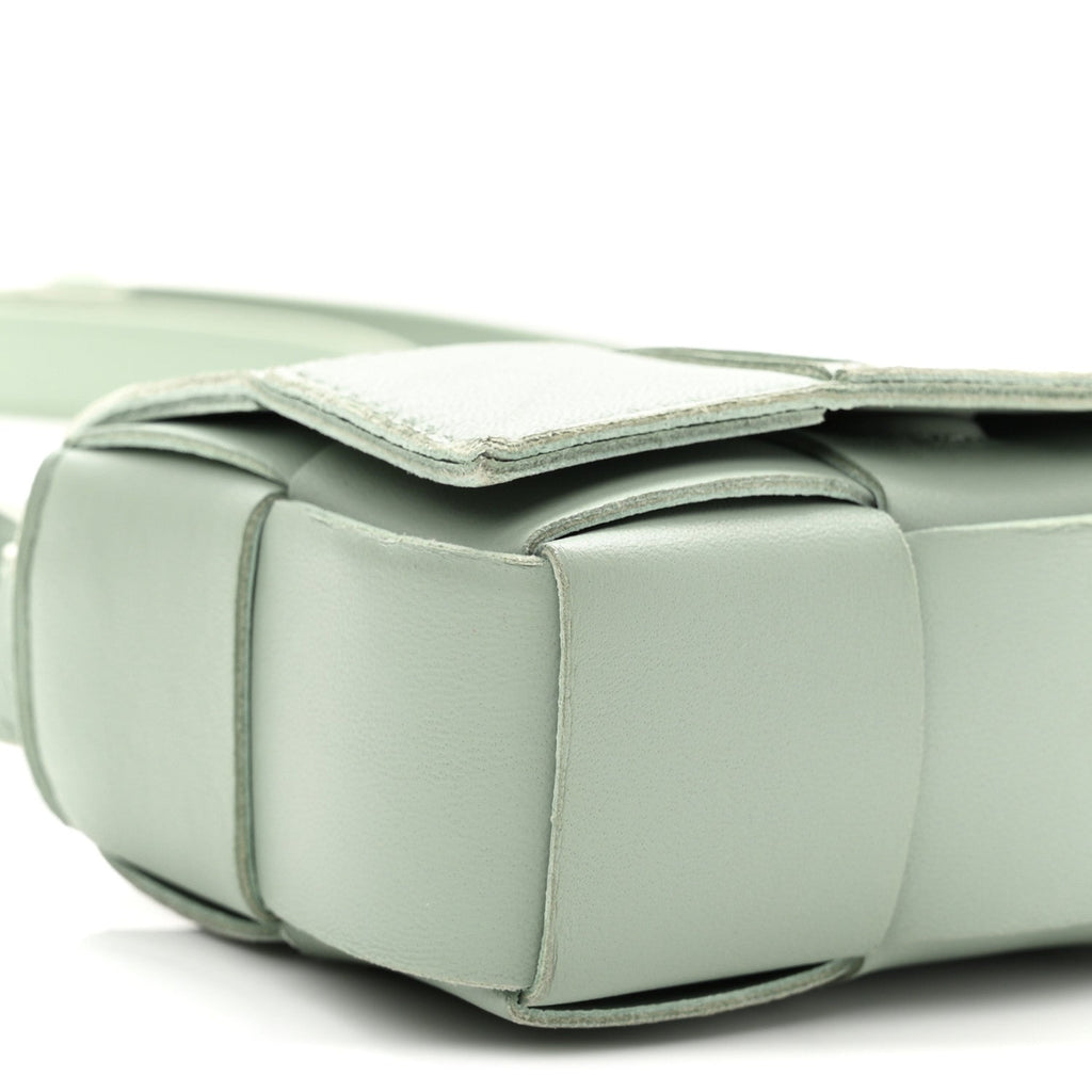 Lambskin Maxi Intreccio Candy Cassette Crossbody Bag Sage