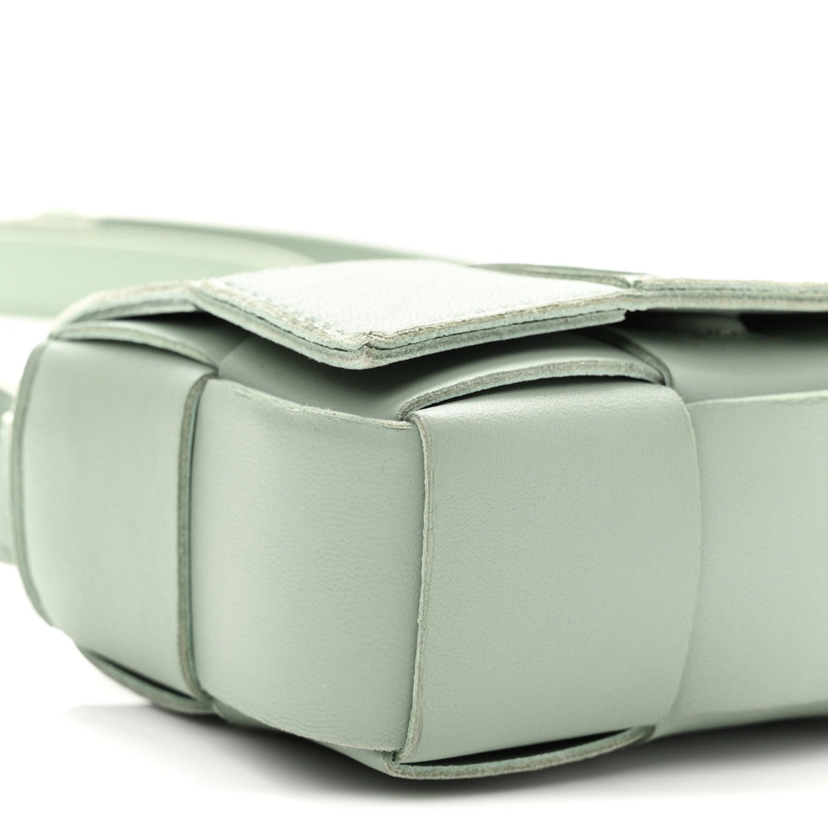 Lambskin Maxi Intreccio Candy Cassette Crossbody Bag Sage
