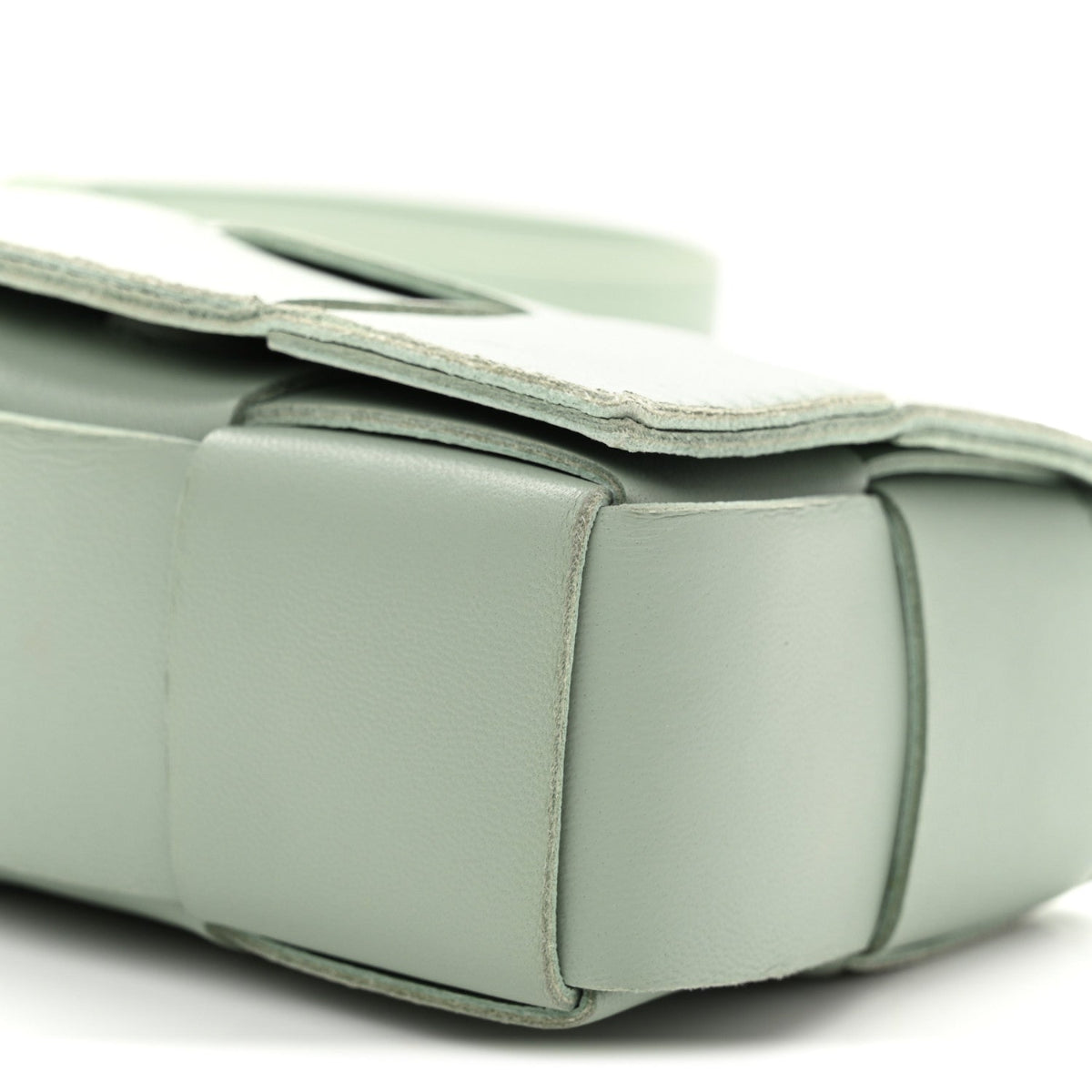Lambskin Maxi Intreccio Candy Cassette Crossbody Bag Sage