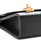 Lambskin Plexiglass Quilted Coco Love Clutch With Chain Black