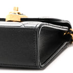 Lambskin Plexiglass Quilted Coco Love Clutch With Chain Black