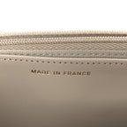 Lambskin Quilted CC Wallet on Chain WOC Light Beige