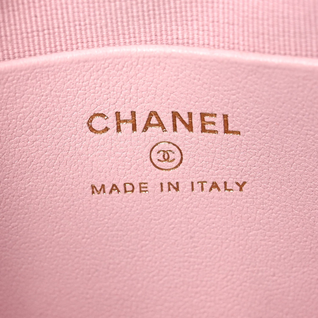 Lambskin Quilted Chain Camera Bag Light Pink