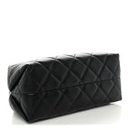 Lambskin Quilted Clutch With Chain Black