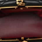 Lambskin Quilted Clutch With Chain Black