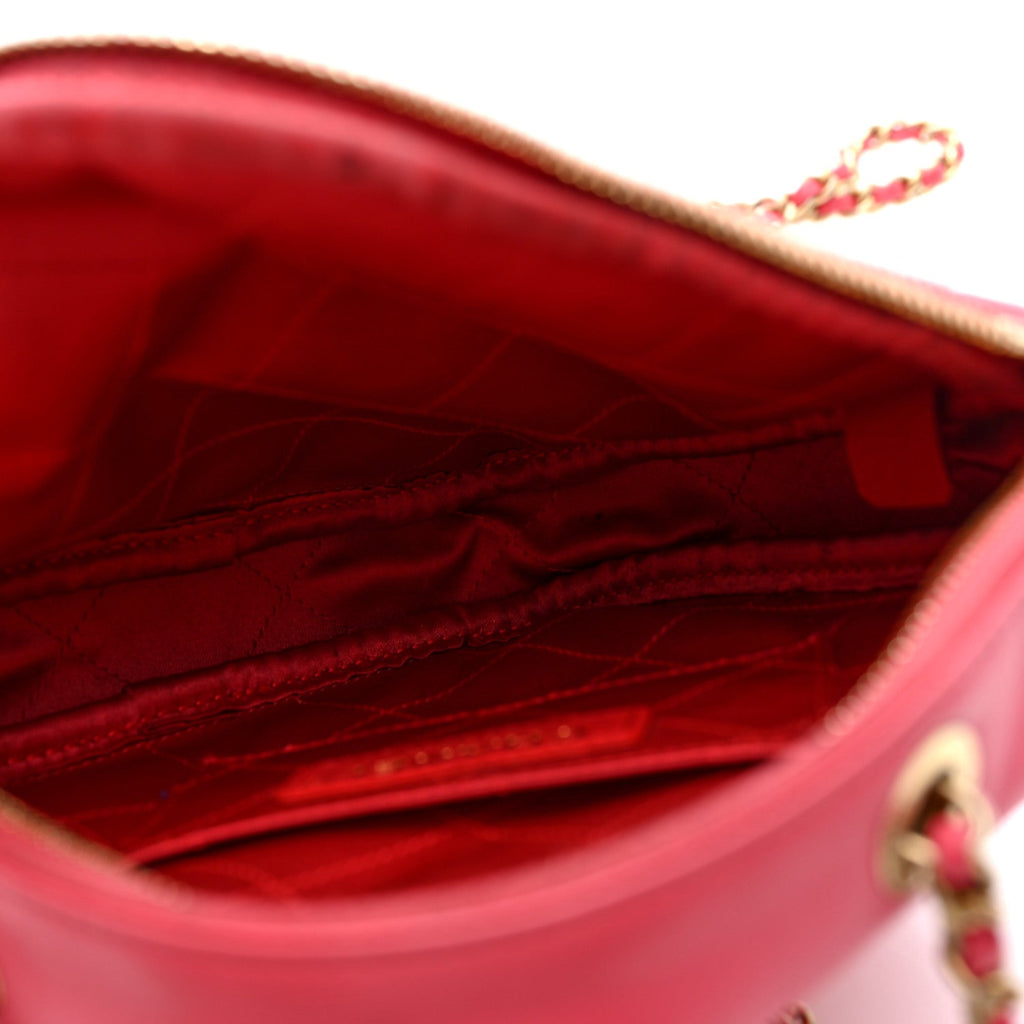 Lambskin Quilted Diamond Clutch With Chain Pink