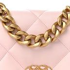 Lambskin Quilted Large Chanel 19 Flap Light Pink