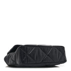 Lambskin Quilted Large Chanel 19 Flap Navy Blue