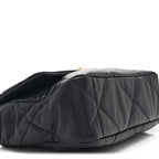 Lambskin Quilted Large Chanel 19 Flap Navy Blue