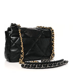 Lambskin Quilted Medium Chanel 19 Flap Black