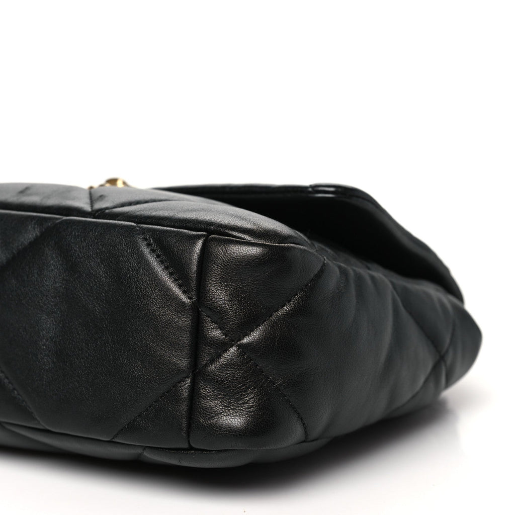 Lambskin Quilted Medium Chanel 19 Flap Black