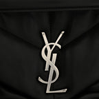 Lambskin Quilted Medium Loulou Puffer Monogram Chain Satchel Black
