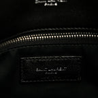 Lambskin Quilted Medium Loulou Puffer Monogram Chain Satchel Black
