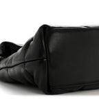 Lambskin Quilted Medium Loulou Puffer Monogram Chain Satchel Black