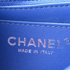 Lambskin Quilted Mini Rectangular Flap Blue
