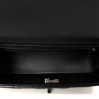 Lambskin Quilted Mini Top Handle Rectangular Flap So Black