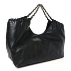 Lambskin Quilted Neo Cabas Shopping Tote Black