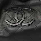 Lambskin Quilted Neo Cabas Shopping Tote Black