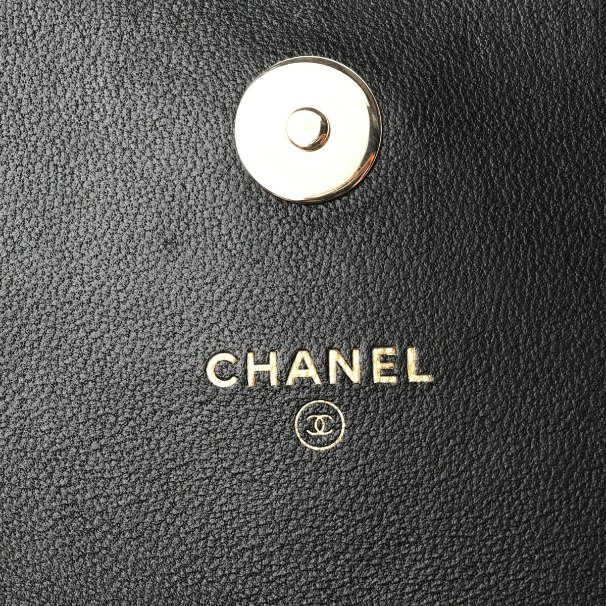 Lambskin Quilted Pearl CC Flap Clutch Black