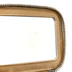 Lambskin Quilted Pearl Crush Mini Vanity Case With Chain Grey