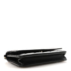 Lambskin Quilted Pearl Wallet On Chain WOC Black