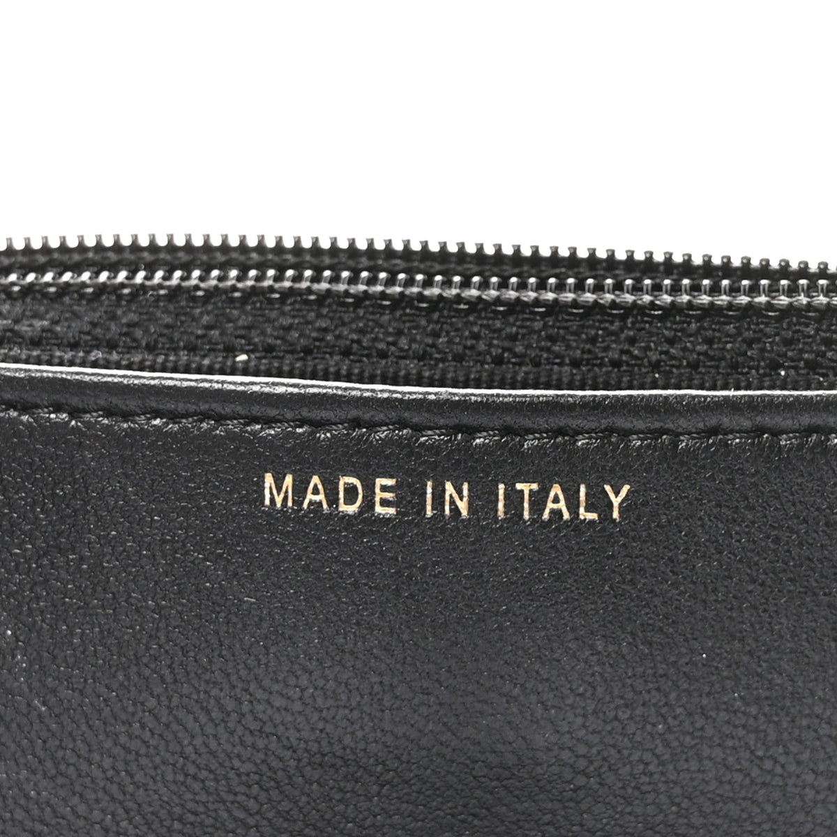 Lambskin Quilted Pearl Wallet On Chain WOC Black