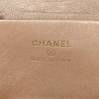 Lambskin Quilted Ruched Top Handle Vanity Case Pink Black