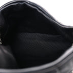 Lambskin Quilted Small Loulou Puffer Monogram Chain Satchel Black