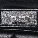 Lambskin Quilted Small Loulou Puffer Monogram Chain Satchel Black