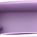 Lambskin Quilted Small Top Handle Vanity Case With Chain Light Purple