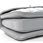 Lambskin Quilted Small Trendy CC Flap Dual Handle Bag Grey