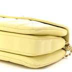 Lambskin Quilted Small Trendy CC Flap Dual Handle Bag Yellow