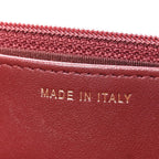 Lambskin Quilted Trendy CC Wallet On Chain WOC Burgundy