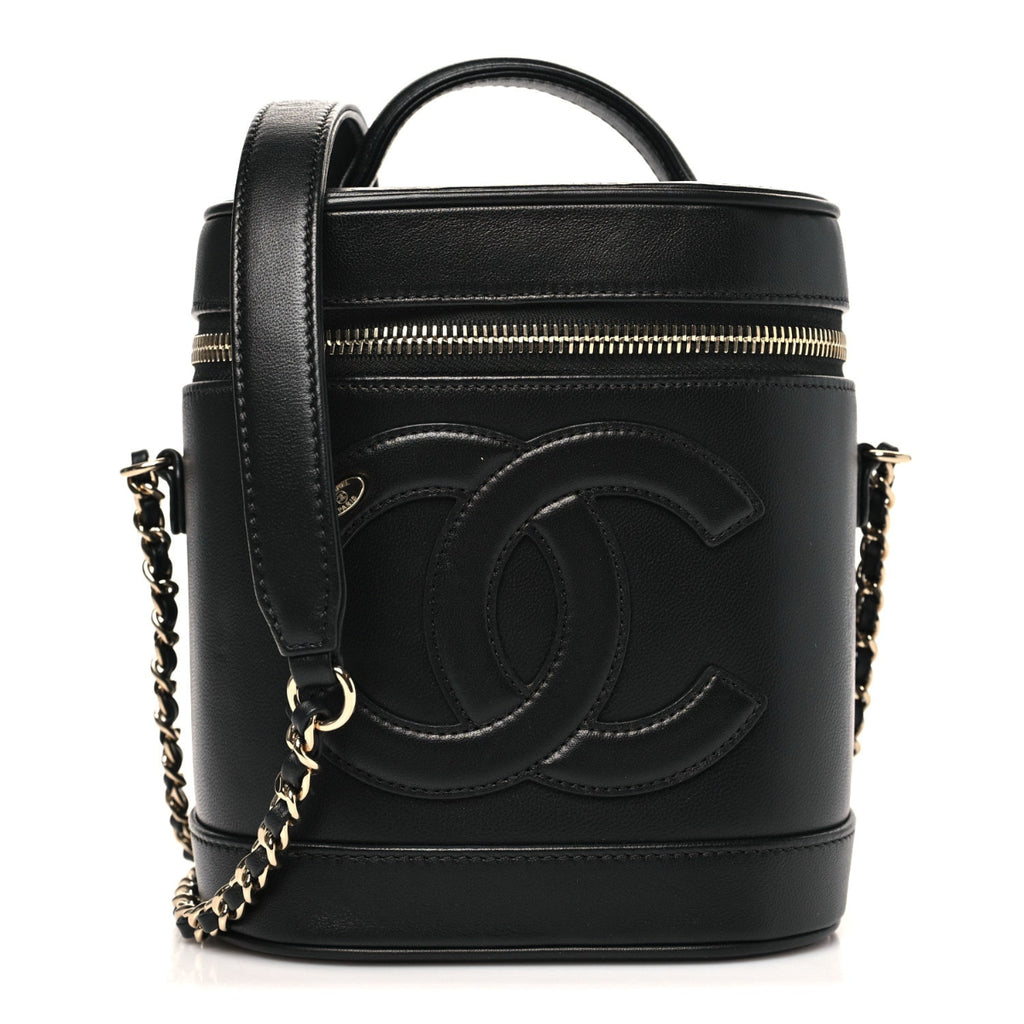 Lambskin Timeless Vanity Cosmetic Case Black
