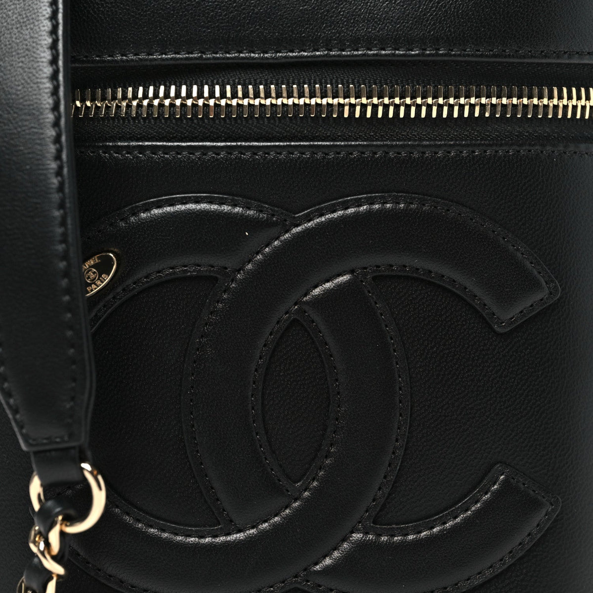 Lambskin Timeless Vanity Cosmetic Case Black
