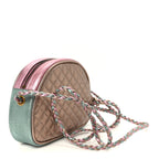 Laminated Nappa Trapuntata Mini Zumi Dome Shoulder Bag Rosa Lago Rame