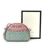 Laminated Nappa Trapuntata Mini Zumi Dome Shoulder Bag Rosa Lago Rame