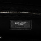 Linen Calfskin Rive Gauche Tote Black