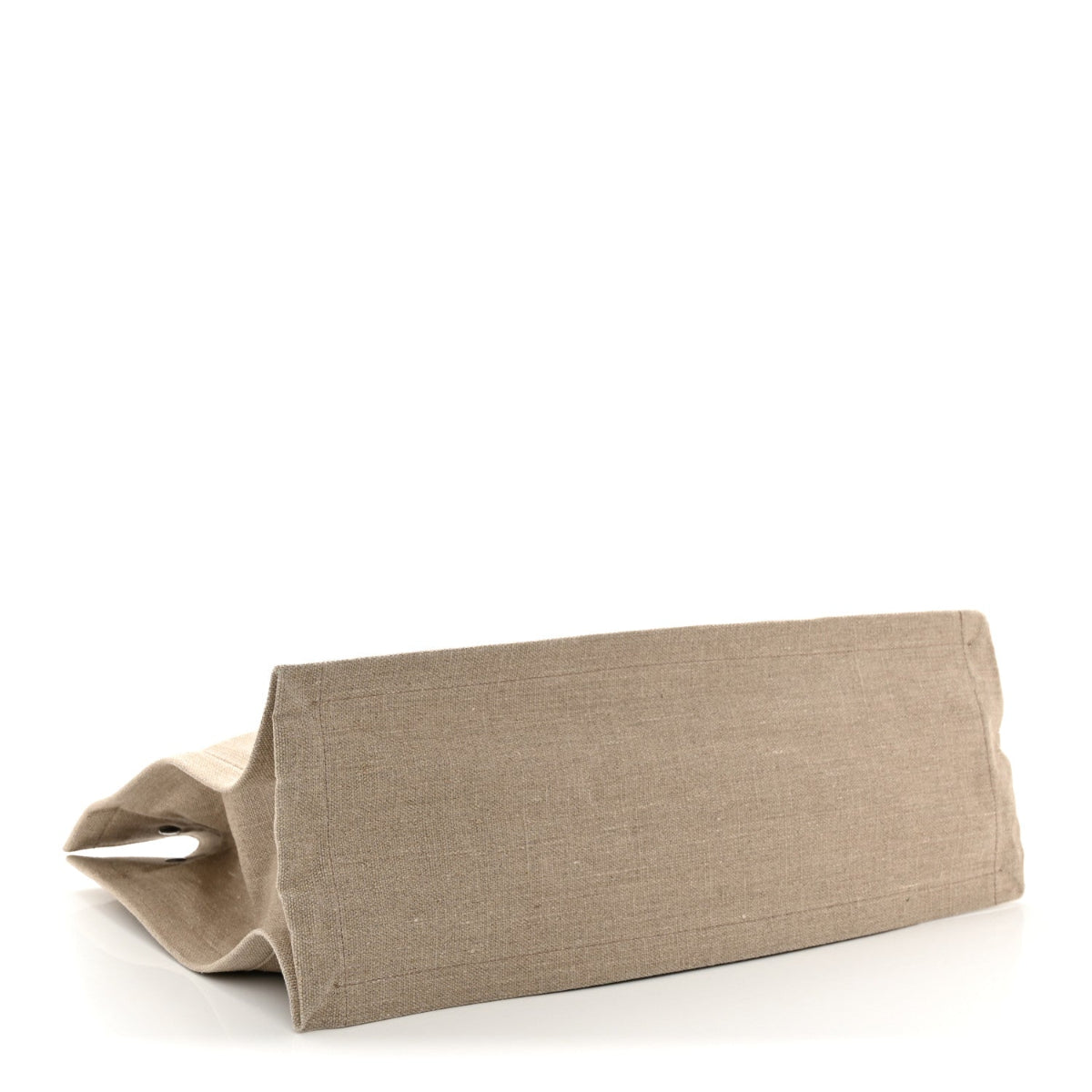 Linen Calfskin Rive Gauche Tote Brown