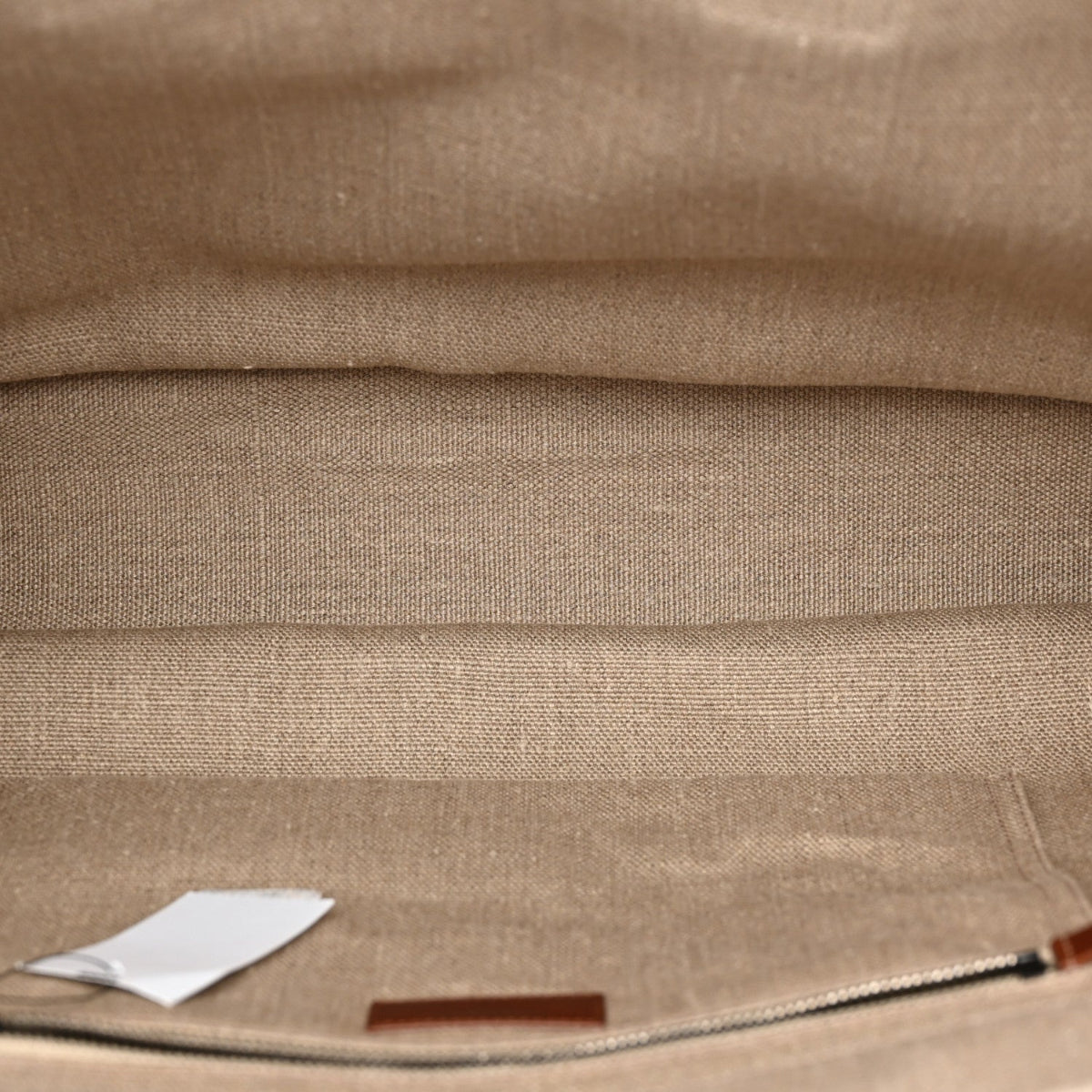 Linen Calfskin Rive Gauche Tote Brown