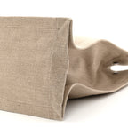 Linen Calfskin Rive Gauche Tote Brown