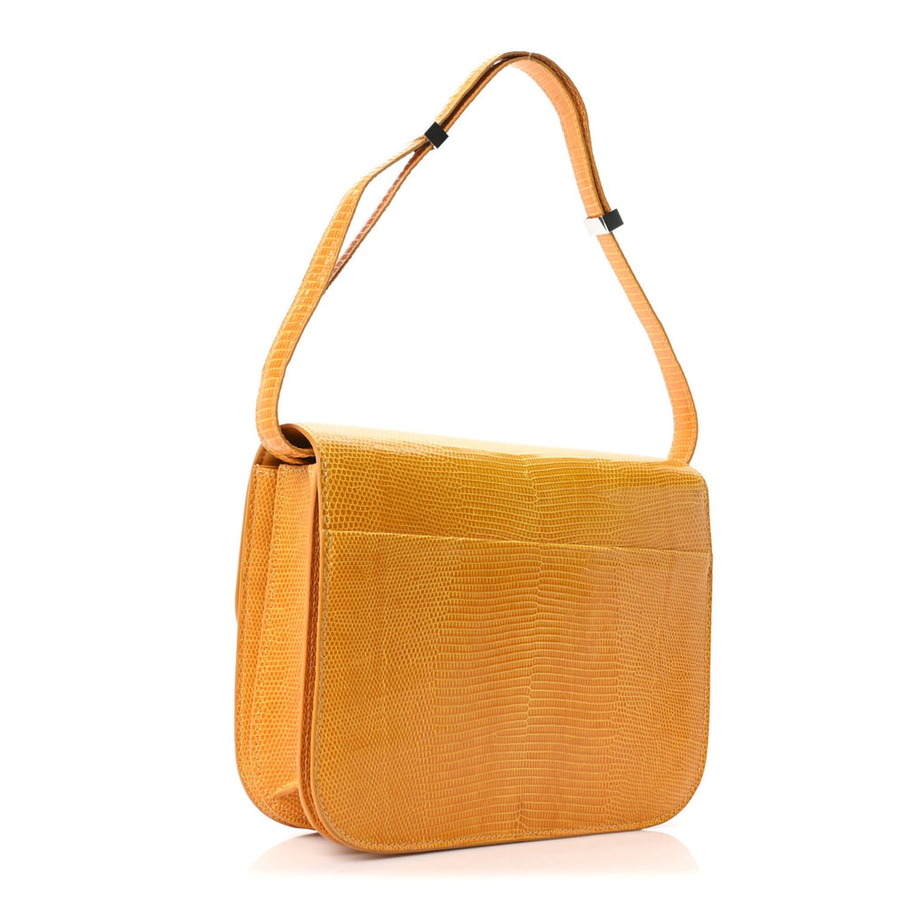 Lizard Medium Classic Box Flap Bag Imperial