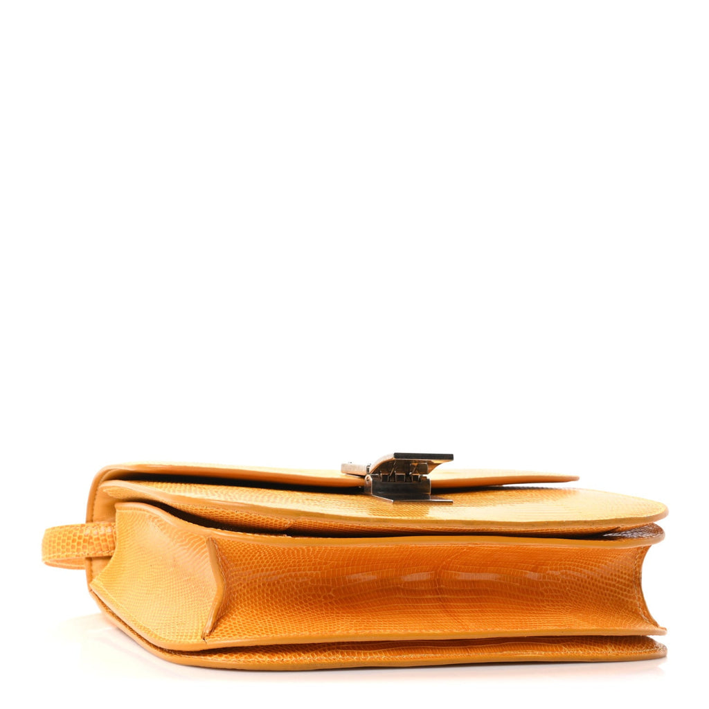 Lizard Medium Classic Box Flap Bag Imperial