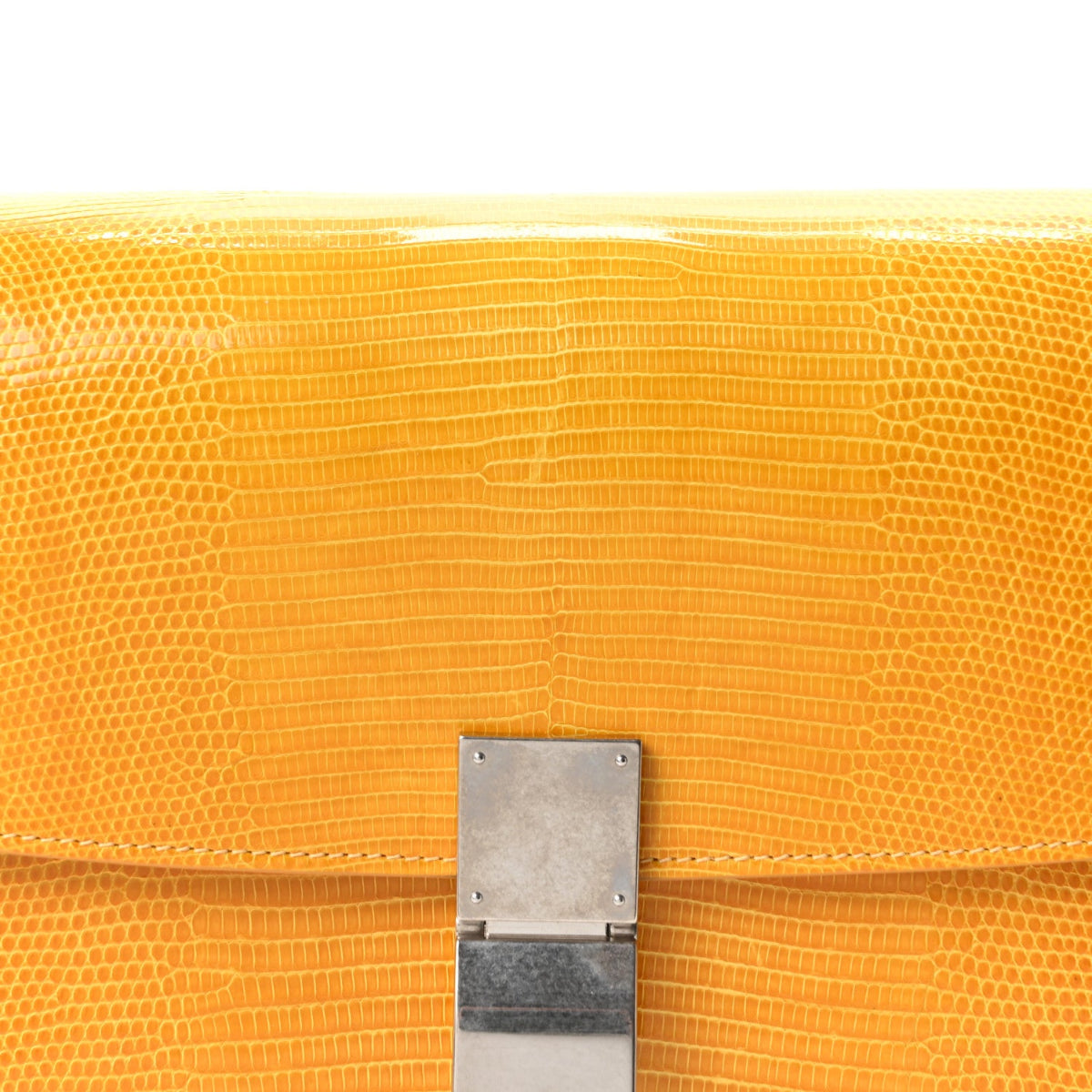 Lizard Medium Classic Box Flap Bag Imperial