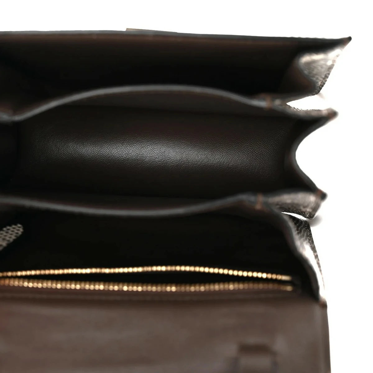 Lizard Small Classic Box Flap Bag Natural