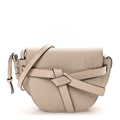 Grained Calfskin Mini Gate Crossbody Bag Light Oat
