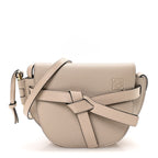 Grained Calfskin Mini Gate Crossbody Bag Light Oat