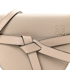 Grained Calfskin Mini Gate Crossbody Bag Light Oat